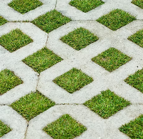 Terrassenbau Lübeck Jonasson Arbeiten mit Naturstein oder Feinsteinzeug (Keramik) Grass grid